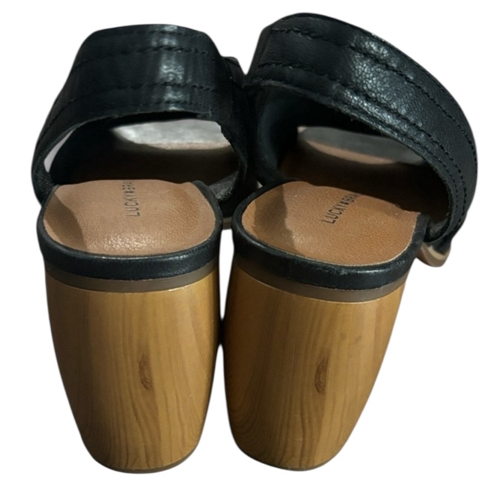 Lucky Brand Women's Black Slingback Heel Sandals - Picture 2 of 5
